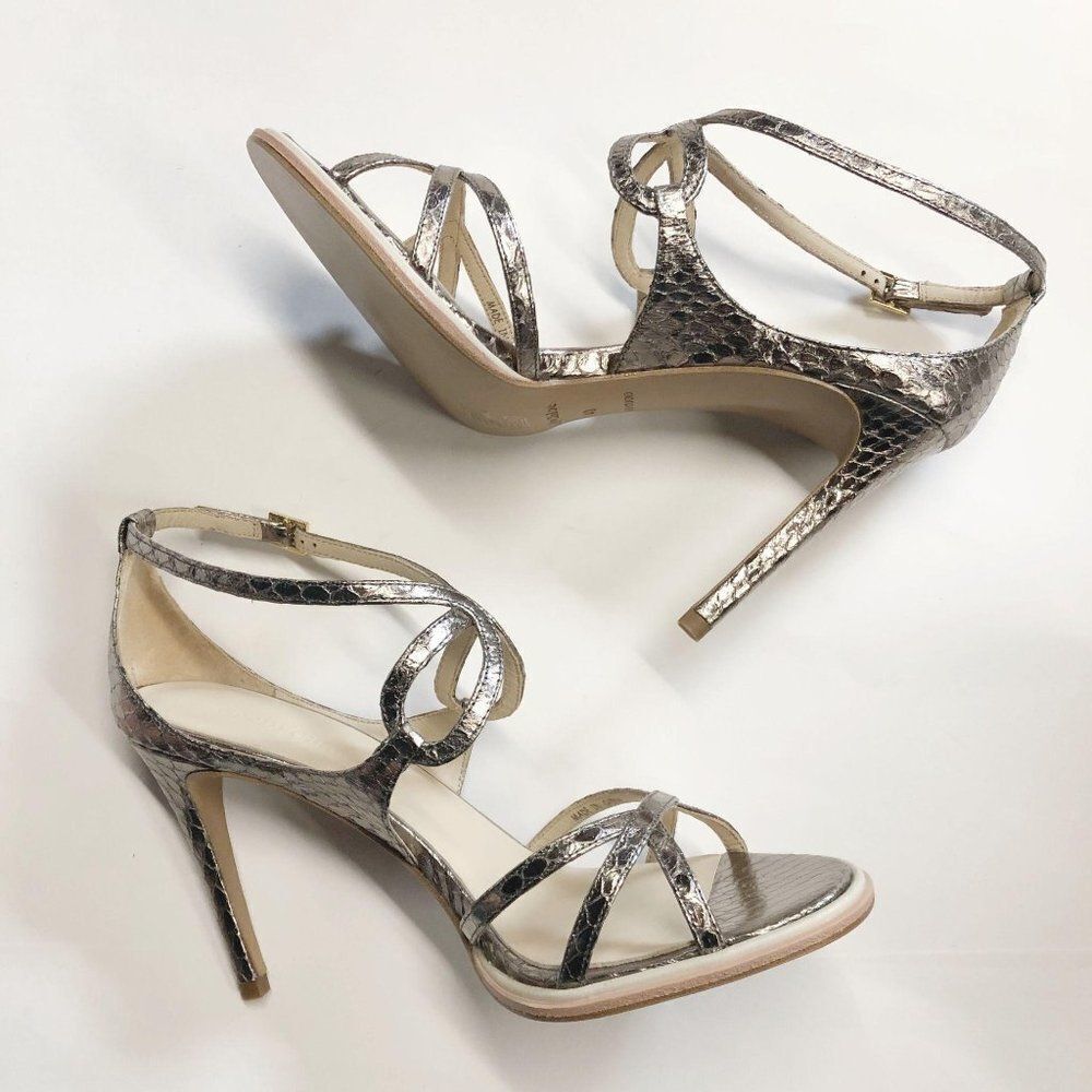 See By Chloe Snake Print High Heel Strappy Sandals - Picture 2 of 9